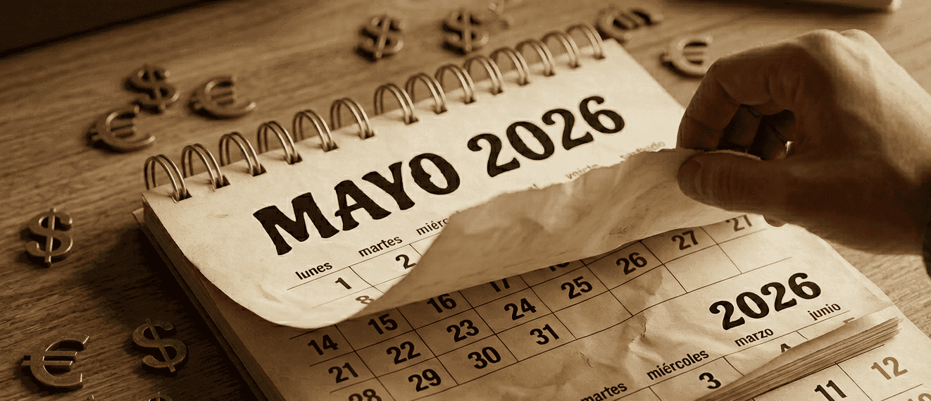Calendario de mayo 2026 con enfoque en inversión y finanzas personales.