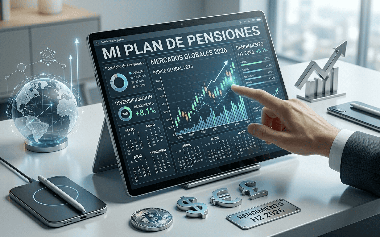 Análisis de inversión en plan de pensiones y mercados globales en 2026.